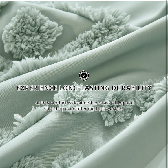 Boho Duvet Cover Queen Size, Soft Tufted Duvet Cover Set for All Seasons, - Picture 3 of 3